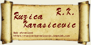 Ružica Karašićević vizit kartica
